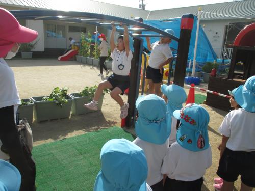 足を付けないで挑戦です 足を付けないで挑戦です