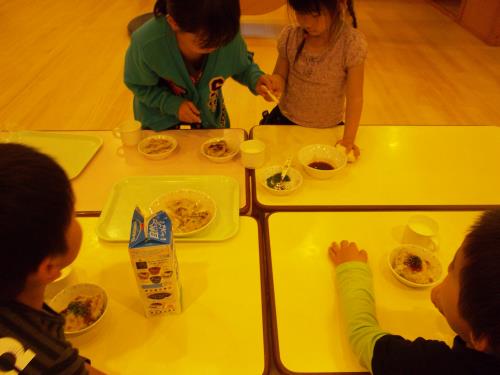 お好みで青海苔を。 お好みで青海苔を。