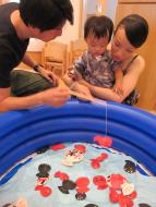 子ども達が作った金魚、つれました! 子ども達が作った金魚、つれました!