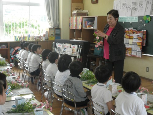 三種類のお花を使って 三種類のお花を使って