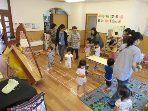 汽車の曲に合わせて皆で合奏をしました 汽車の曲に合わせて皆で合奏をしました