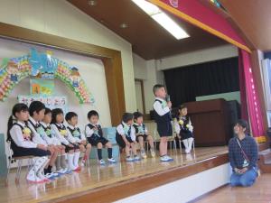 年長さんの発表 年長さんの発表