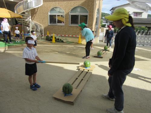 目隠しをしてスタート! 目隠しをしてスタート!