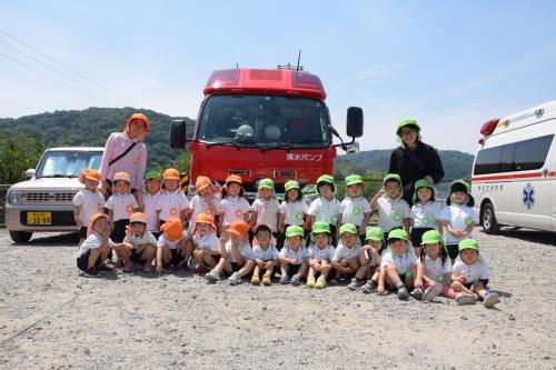 消防車と一緒に 消防車と一緒に