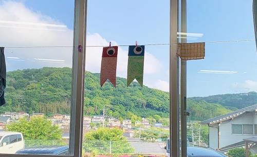 出来上がった鯉のぼり。 出来上がった鯉のぼり。