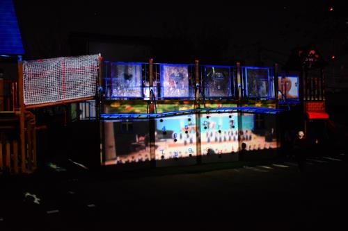 年長さんの動画が映し出されました。 年長さんの動画が映し出されました。