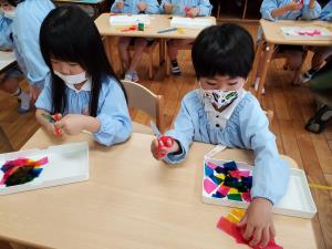 はさみも上手になりました。 はさみも上手になりました。