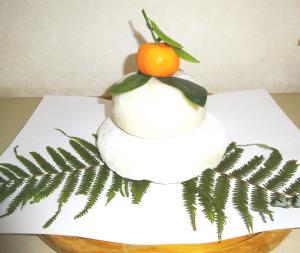 餅つきで作ってもらった鏡餅 餅つきで作ってもらった鏡餅