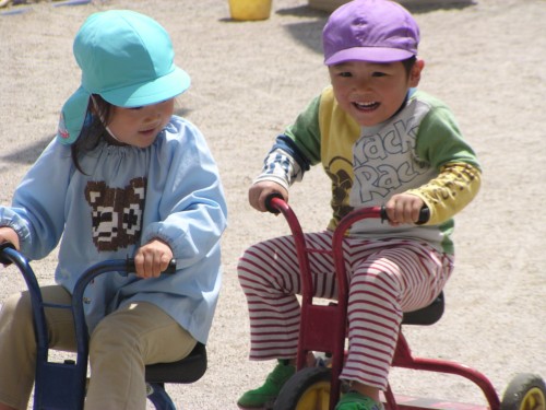 三輪車一緒だね! 三輪車一緒だね!