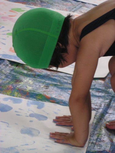 絵の具ペッタンのあと水遊び! 絵の具ペッタンのあと水遊び!