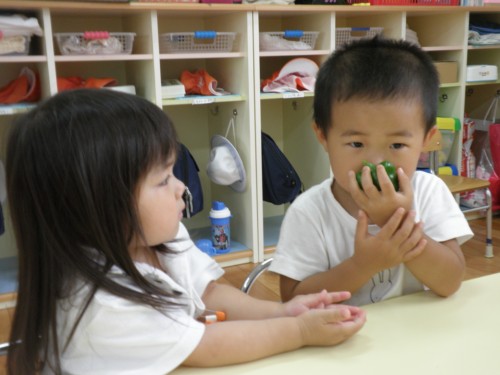 くんくんどんな匂いがするのかな? くんくんどんな匂いがするのかな?