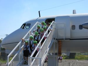 小型機に乗ったよ。 小型機に乗ったよ。