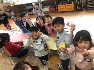 折り紙でこまづくり 折り紙でこまづくり