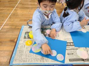 シャボン玉貼り シャボン玉貼り