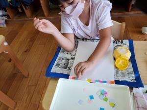 どんな模様ができるかな? どんな模様ができるかな?