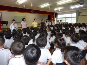 みんなで園歌を歌いました♪ みんなで園歌を歌いました♪