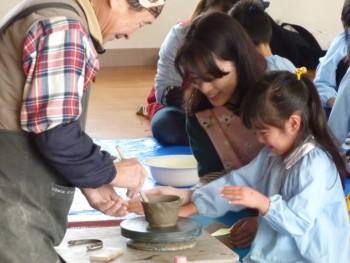 初めてのろくろ体験 初めてのろくろ体験